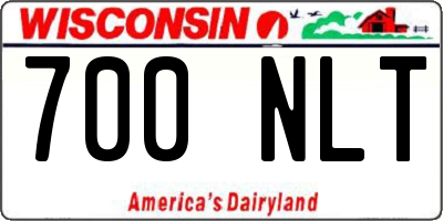 WI license plate 700NLT