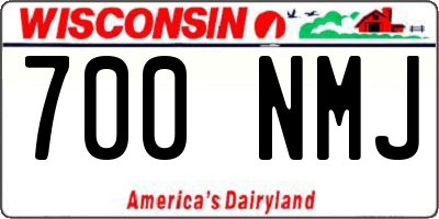 WI license plate 700NMJ