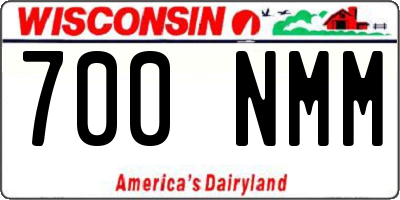 WI license plate 700NMM