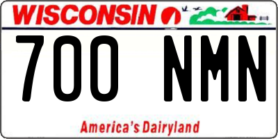 WI license plate 700NMN