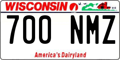 WI license plate 700NMZ