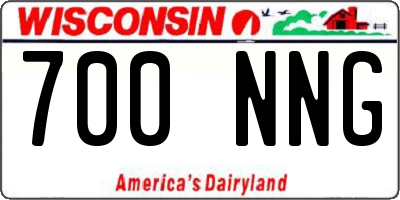 WI license plate 700NNG