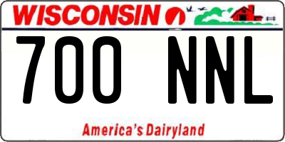 WI license plate 700NNL