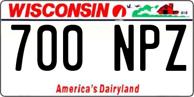 WI license plate 700NPZ