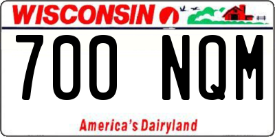 WI license plate 700NQM