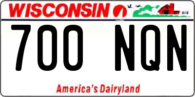 WI license plate 700NQN