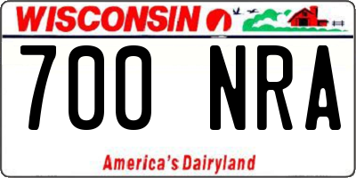 WI license plate 700NRA