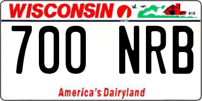 WI license plate 700NRB