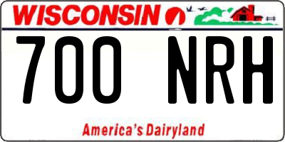 WI license plate 700NRH