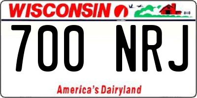 WI license plate 700NRJ