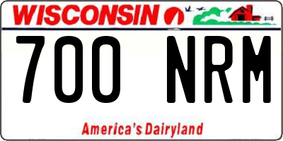 WI license plate 700NRM