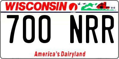 WI license plate 700NRR