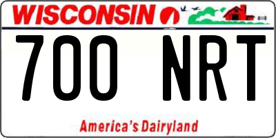 WI license plate 700NRT