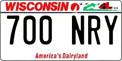 WI license plate 700NRY