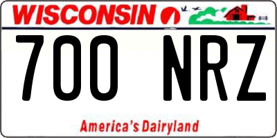 WI license plate 700NRZ