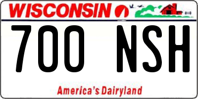 WI license plate 700NSH