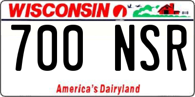 WI license plate 700NSR