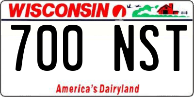 WI license plate 700NST