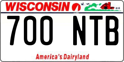 WI license plate 700NTB