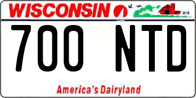 WI license plate 700NTD