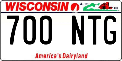 WI license plate 700NTG