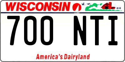 WI license plate 700NTI