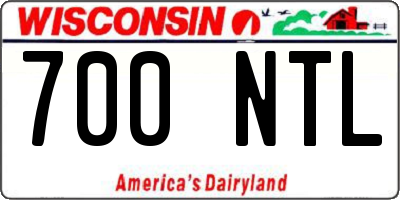 WI license plate 700NTL