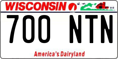 WI license plate 700NTN