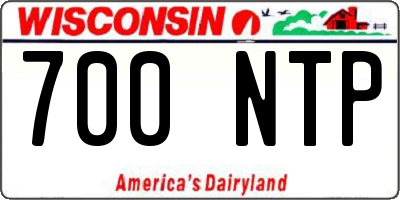 WI license plate 700NTP