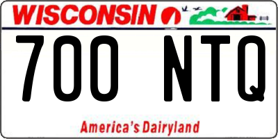 WI license plate 700NTQ