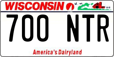 WI license plate 700NTR