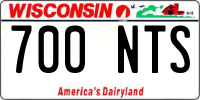 WI license plate 700NTS