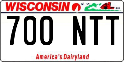 WI license plate 700NTT