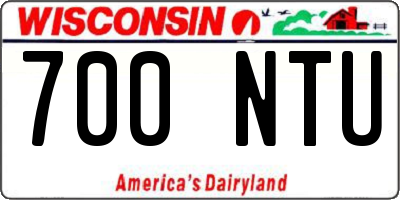 WI license plate 700NTU
