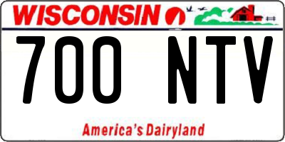 WI license plate 700NTV