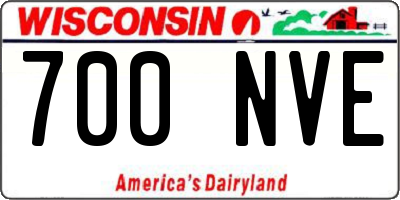 WI license plate 700NVE