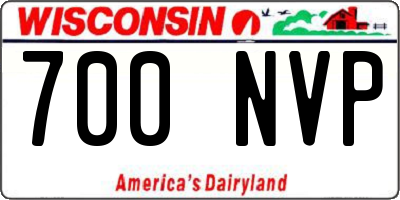 WI license plate 700NVP