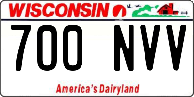 WI license plate 700NVV