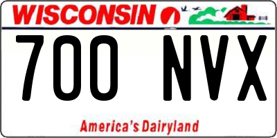 WI license plate 700NVX