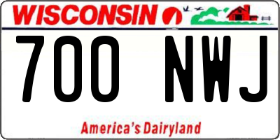 WI license plate 700NWJ