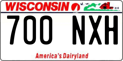 WI license plate 700NXH