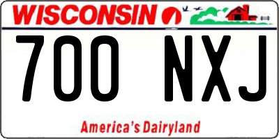 WI license plate 700NXJ
