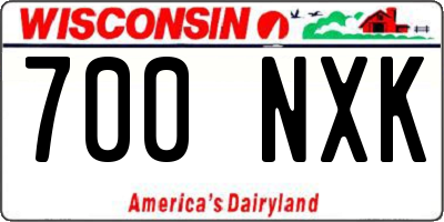 WI license plate 700NXK
