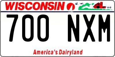 WI license plate 700NXM