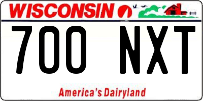 WI license plate 700NXT