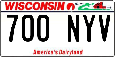 WI license plate 700NYV