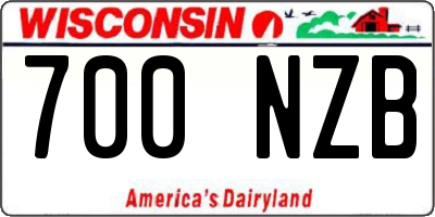WI license plate 700NZB