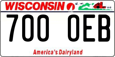 WI license plate 700OEB