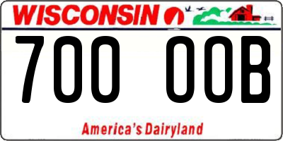 WI license plate 700OOB