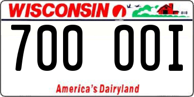 WI license plate 700OOI